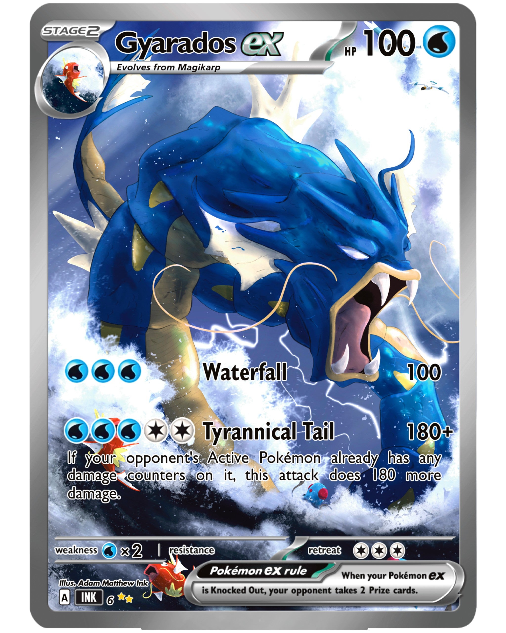 130 - Gyarados Pokemon Scene (Red or Blue) | Adam Matthew Ink 130 - Gyarados Pokemon Scene (Red or Blue) | Adam Matthew Ink