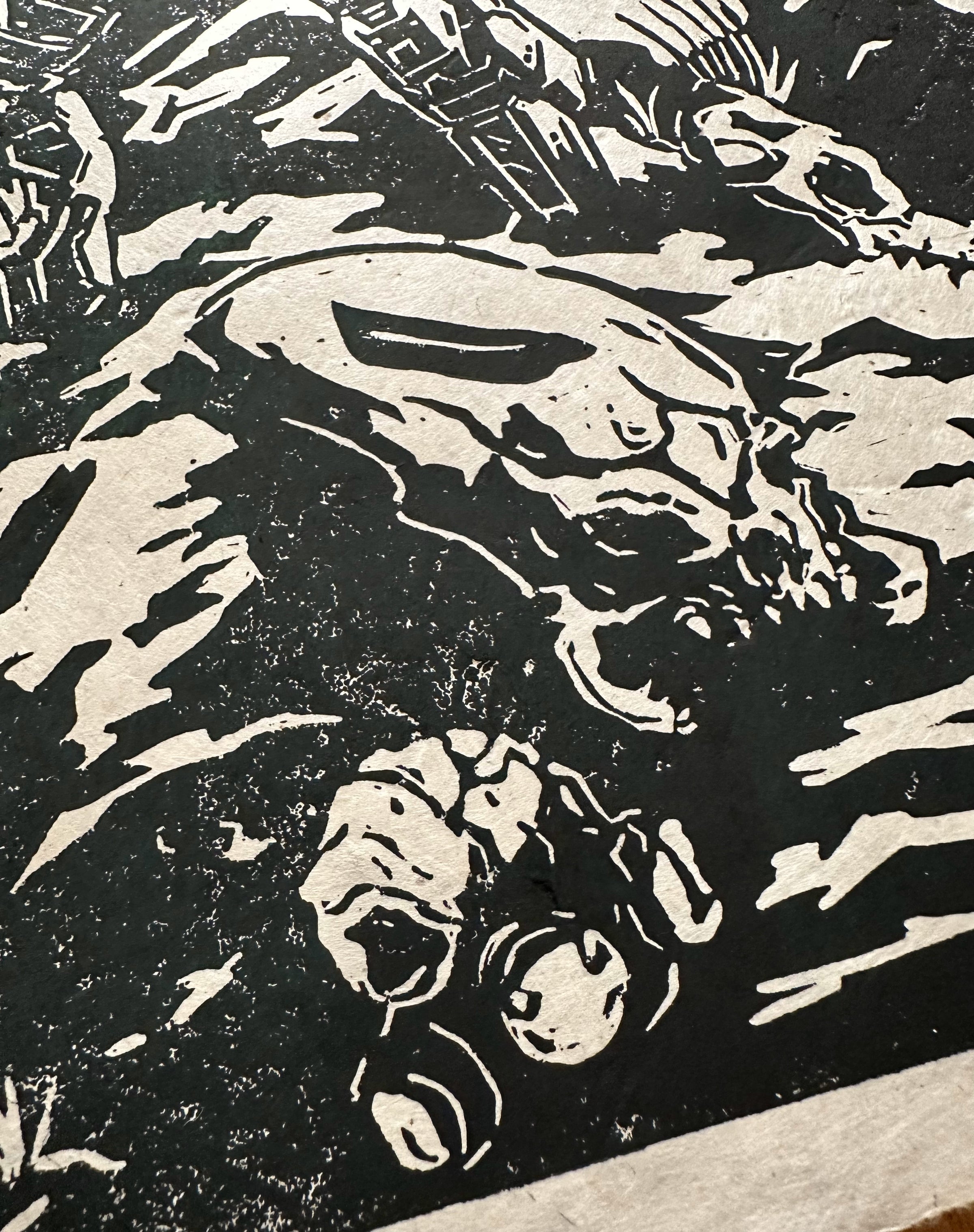 Master Chief Ink Halo Master Chief Linocut | Adam Matthew Ink